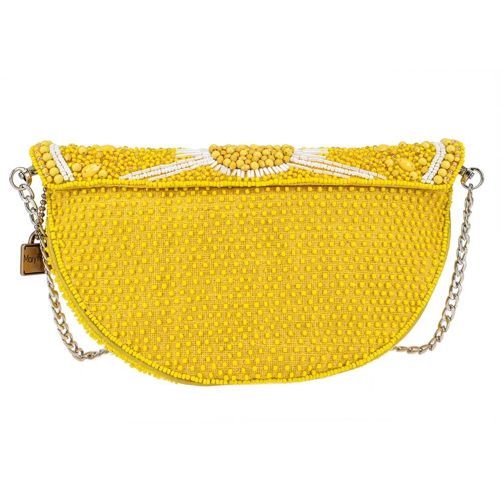 Mary Frances Accessories - Tart Beaded Lemon Crossbody Handbag